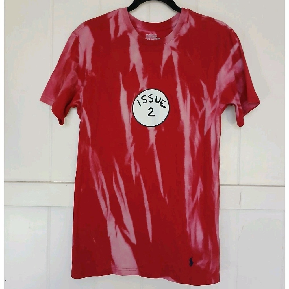 Polo Ralph Lauren T-Shirt Issue 2 Pony Logo Tee Men's Small Red Custom Wash SS